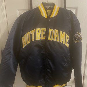 Vintage NCAA Notre Dame Fighting Irish Starter Satin Jacket Size XL USA Made